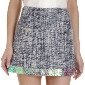 Theyskens’ Theory Hologram Tweed Skirt Size 2